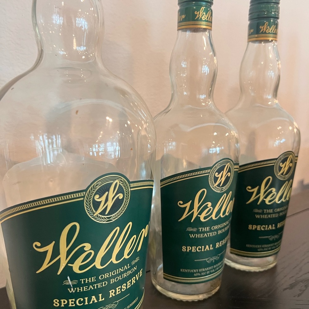 One large Weller Special Reserve EMPTY Bottle DIY CRAFTS